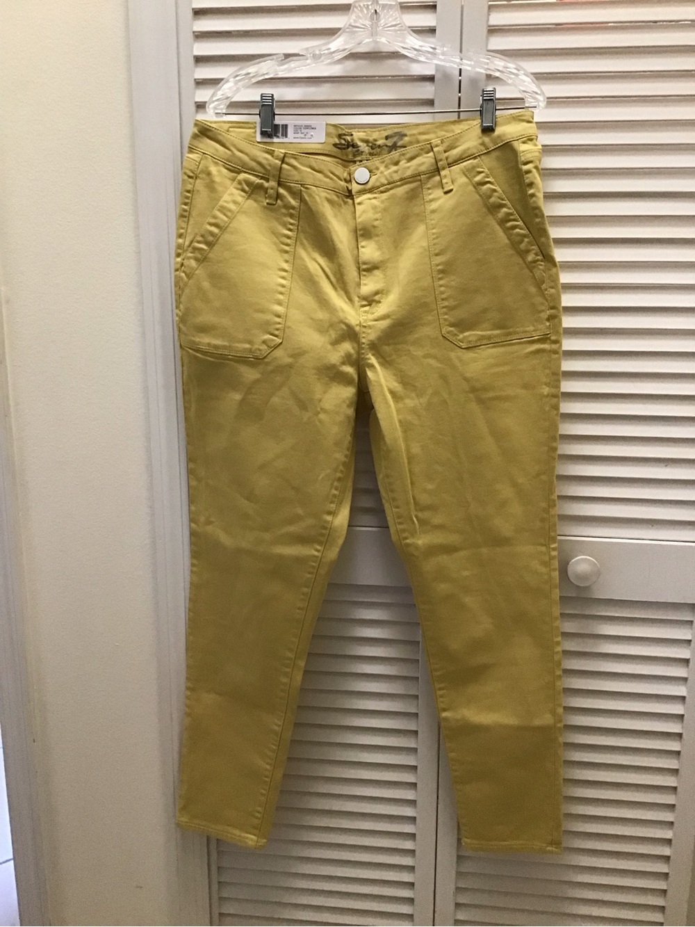 Seven7 Mustard Yellow Cropped Jeans